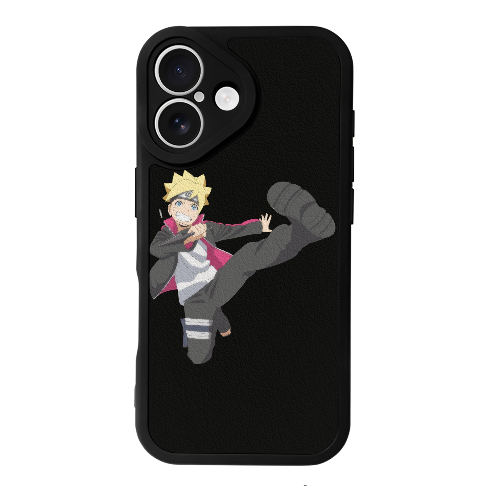 （画像用） NARUTO -ナルト- うずまき ボルト Uzumaki Boruto 【iPhone 16シリーズ対応】シリコンスマホケース（レザー調） 材質：シリコン